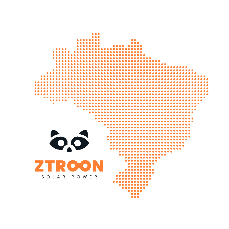 Mapa do Brasil personalizado com as cores da ZTROON